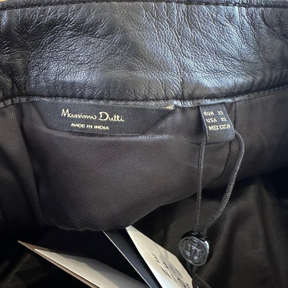 NWT Massimo Dutti leather mini skirt - Picture 5 of 10